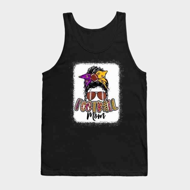 Football Mom Purple and Gold Tank Top by Wonder man 